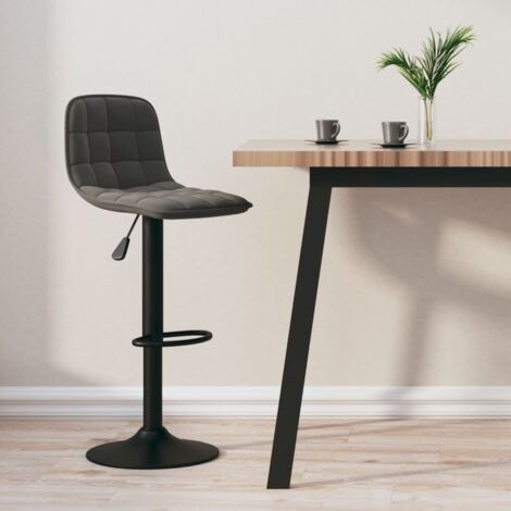 Barhocker Dunkelgrau Samt vidaXL