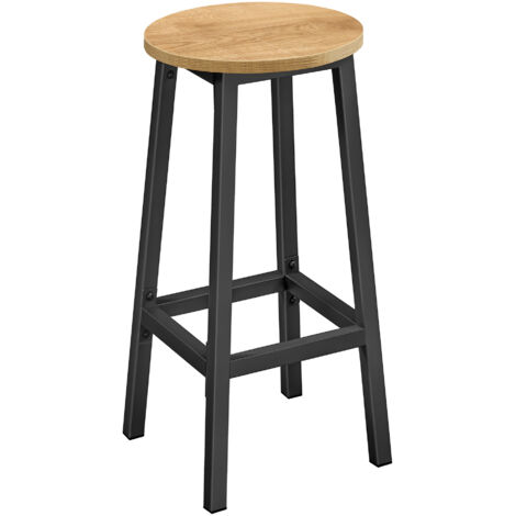 Barhocker – Eiche / schwarze Beine