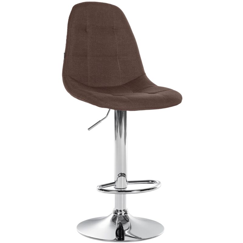 Clp Barhocker Elmore Stoff Braun Metall In Chromoptik