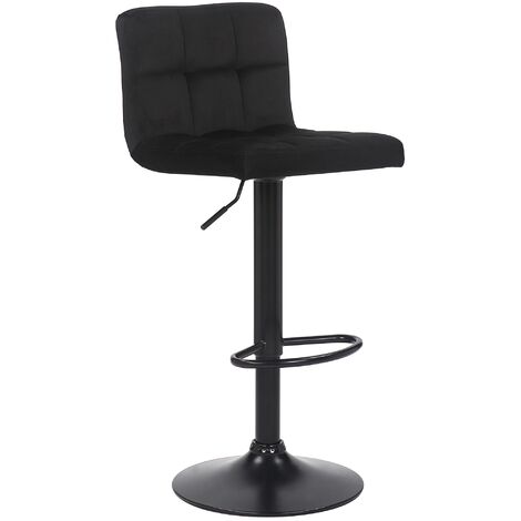 Barhocker Feni Samt schwarz