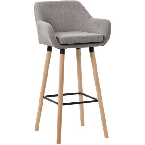 Barhocker Grant Stoff grau