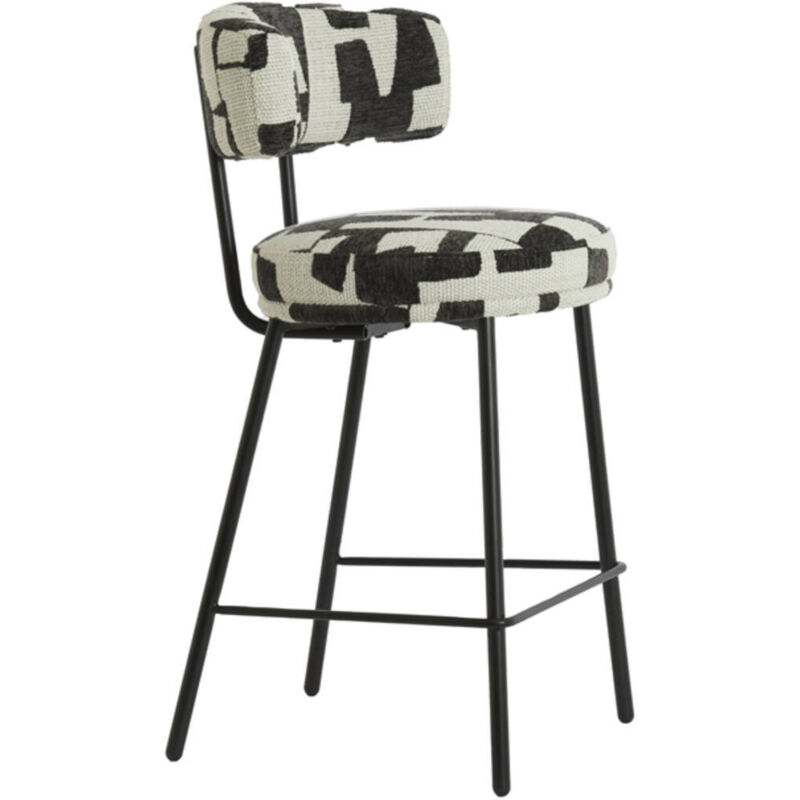 Barhocker Harvie Creme Schwarz Steinhauer Light & Living