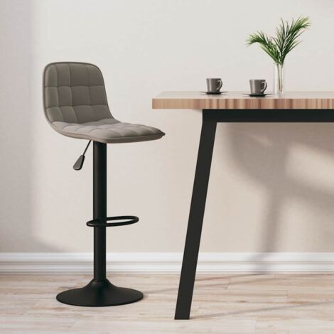 Barhocker Hellgrau Samt vidaXL