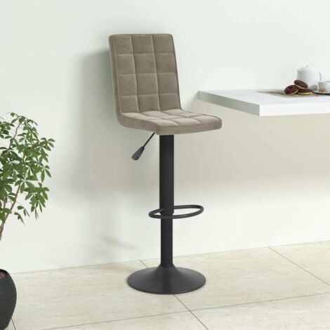 Barhocker Hellgrau Samt vidaXL322858