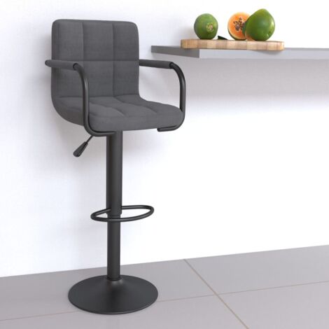 Barhocker Hellgrau Stoff vidaXL
