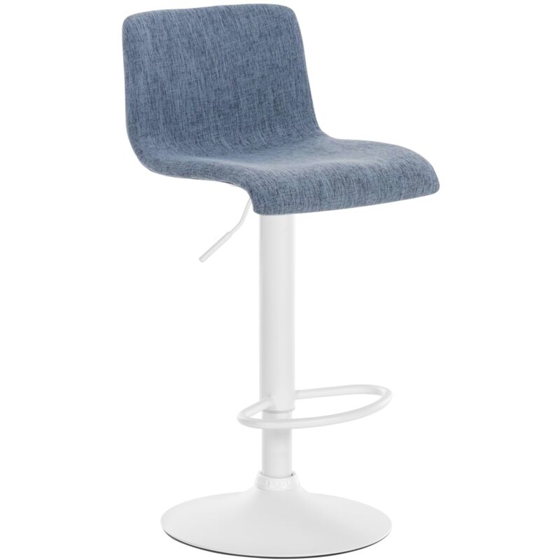 Clp Barhocker Hover Stoff Blau Metall Matt Weiss