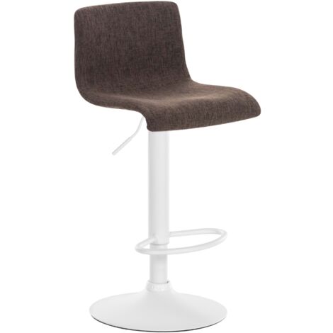 Barhocker Hover Stoff braun Metall matt weiss