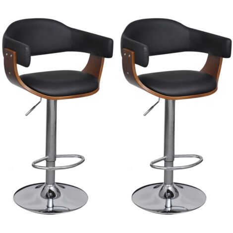 Barhocker im 2er-Pack aus Kunstleder