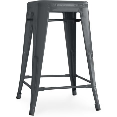 Barhocker - Industriedesign - 60cm - Neuauflage - Stylix Dunkelgrau