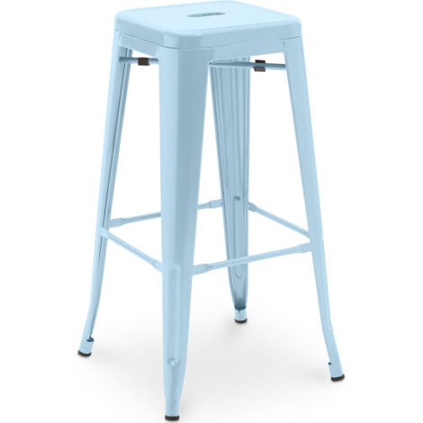 Barhocker - Industriedesign - 76cm - Neuauflage- Stylix Light blue