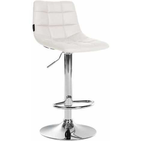 Barhocker Jerry Kunstleder weiß chrom