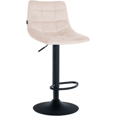 Barhocker Jerry Samt beige schwarz