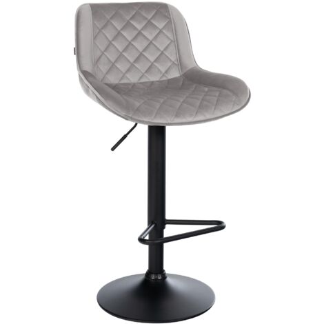 Barhocker Kasson grau Samt