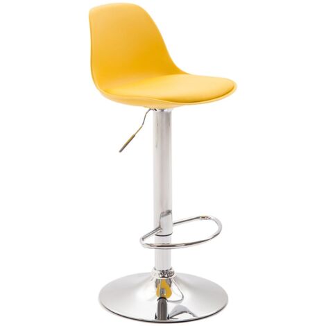 Barhocker Kiel Kunststoff chrom gelb