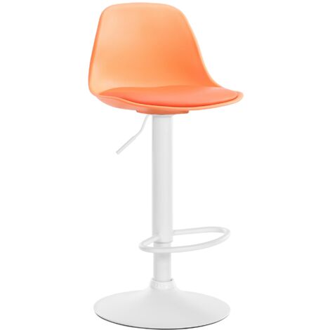 Barhocker Kiel Kunststoff weiß orange