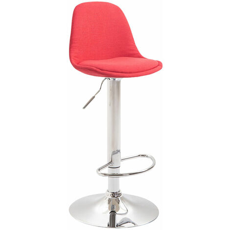 Barhocker Kiel Stoff chrom rot