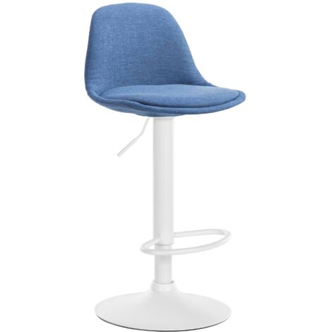 Barhocker Kiel Stoff weiß blau