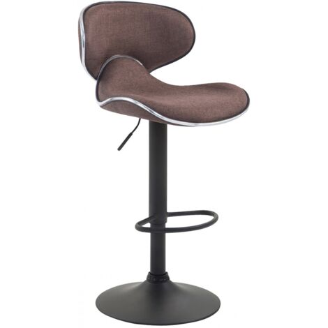 Barhocker Las Vegas V2 Stoff braun schwarz