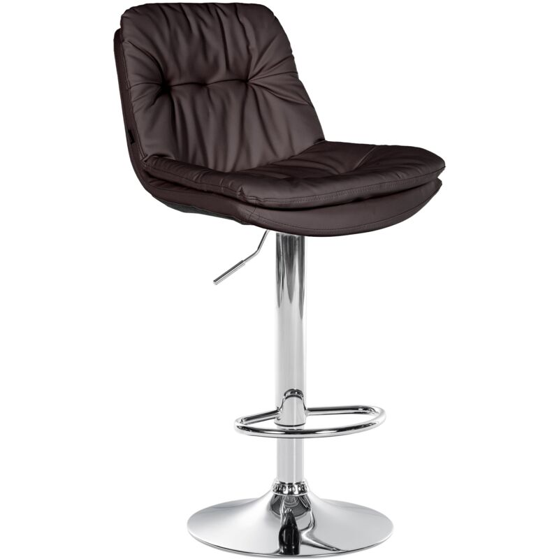 Clp Barhocker Laurel Kunstleder Braun Metall In Chromoptik
