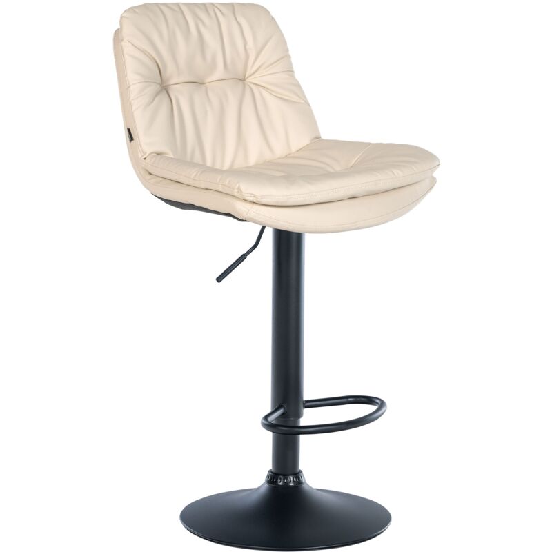 Clp Barhocker Laurel Kunstleder Creme Metall Matt Schwarz