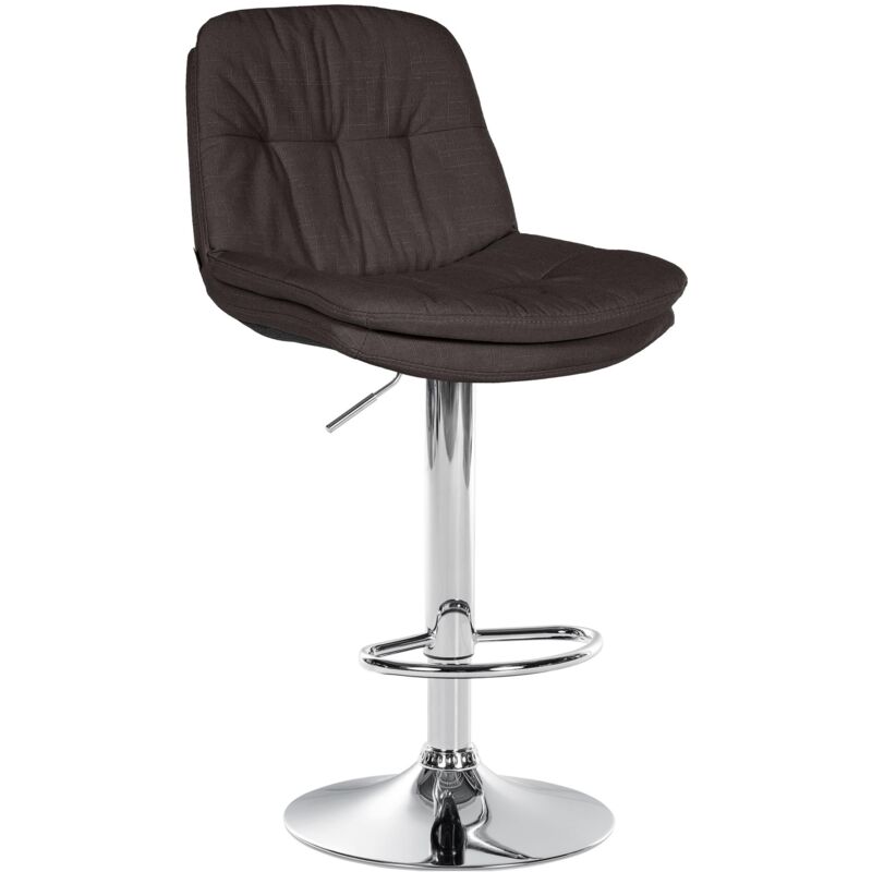 Clp Barhocker Laurel Stoff Dunkelgrau Metall In Chromoptik