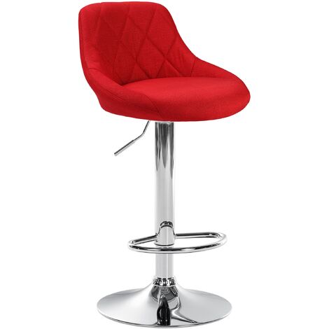 Barhocker Lazio Stoff rot chrom