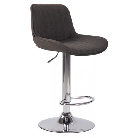 Barhocker Lentini Stoff dunkelgrau chrom