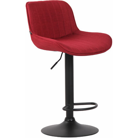 Barhocker Lentini Stoff rot schwarz