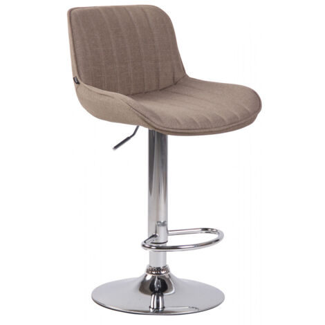 Barhocker Lentini Stoff taupe chrom
