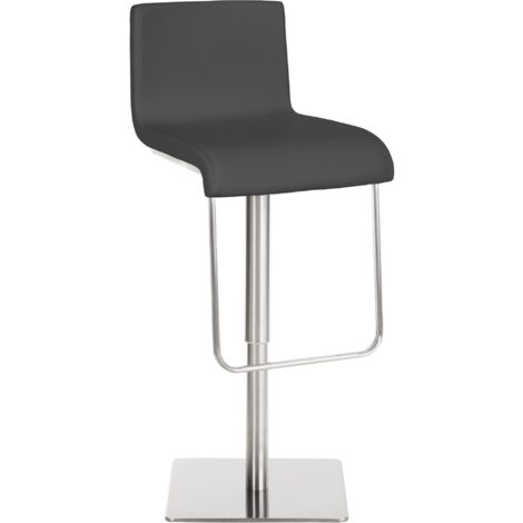 Barhocker Limon Kunstleder grau edelstahl