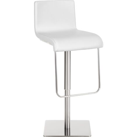 Barhocker Limon Kunstleder weiß edelstahl