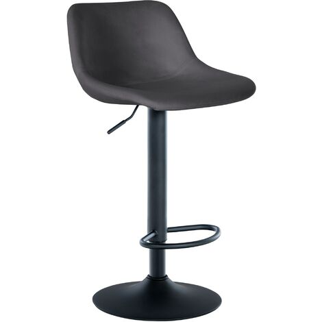 Barhocker Loft dunkelgrau Samt