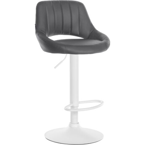 Barhocker Milet Kunstleder grau weiß