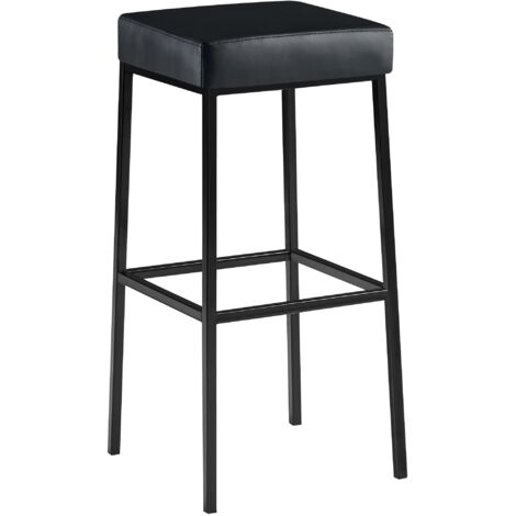 Barhocker Montreal Kunstlederbezug schwarz schwarz