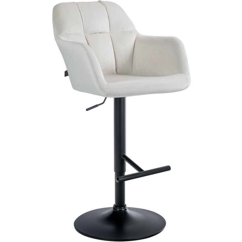 Clp Barhocker Natoma Samt Creme Metall Matt Schwarz