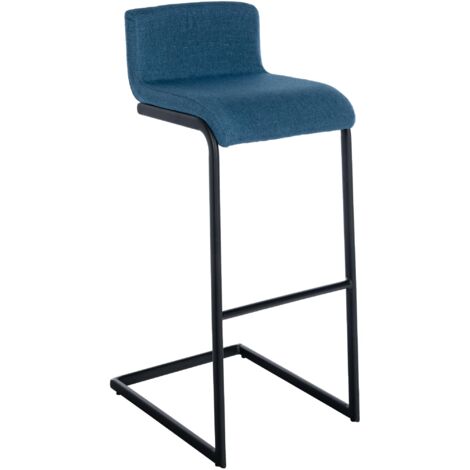 Barhocker Newport Schwarz blau Stoff