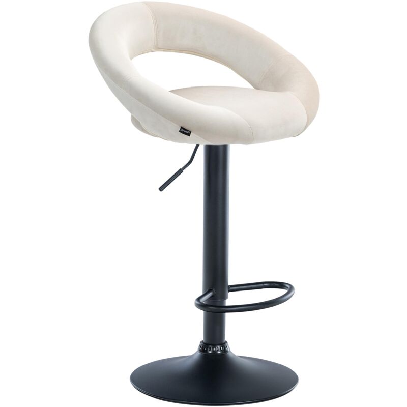 Clp Barhocker Olinda Samt Creme Schwarz