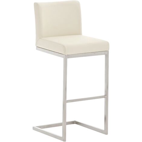 Barhocker Paros Kunstlederbezug creme