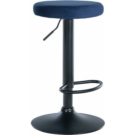 Barhocker Ponte Samt-Bezug blau schwarz