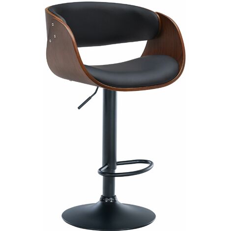Barhocker Portmore Kunstleder walnuss/schwarz schwarz