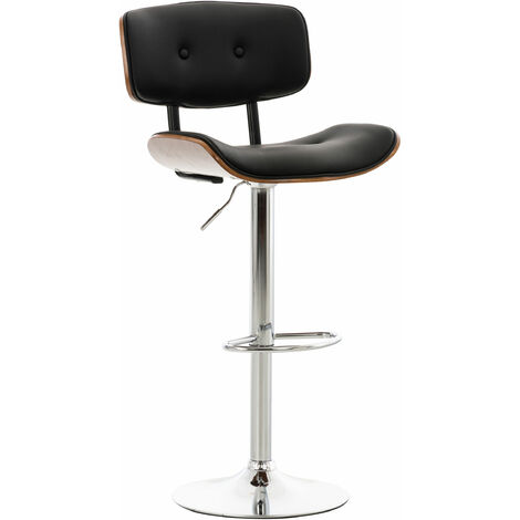 Barhocker Sarnia Kunstleder walnuss/schwarz