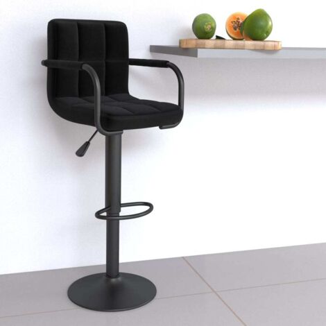 Barhocker Schwarz Stoff vidaXL