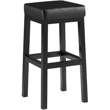 Barhocker Taylor Kunstlederbezug Sitzhöhe 78 cm Metallgestell schwarz schwarz