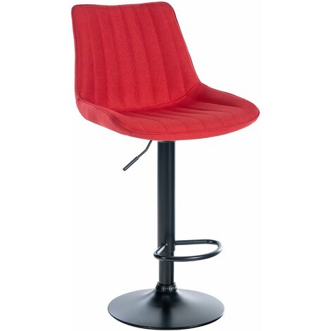 Barhocker Toni Stoff rot schwarz