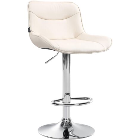 Barhocker Vonore Kunstleder creme chrom