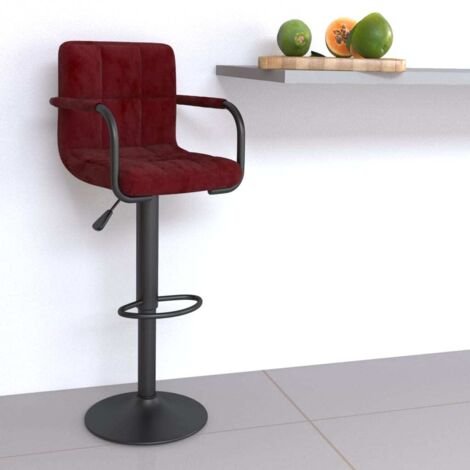 Barhocker Weinrot Samt vidaXL