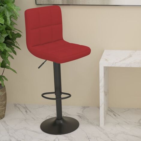 Barhocker Weinrot Stoff vidaXL