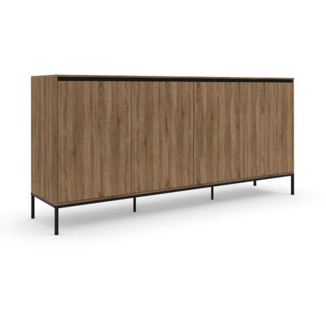 Bari Buffet avec 4 portes effet chêne