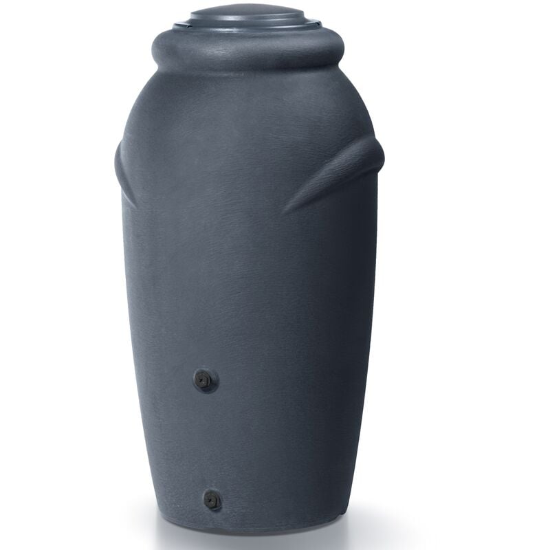 Baril de pluie 210L Aquacan Baby en plastique de couleur anthracite 59,6 (L) x 56 (l) x 118,3 (H) cm