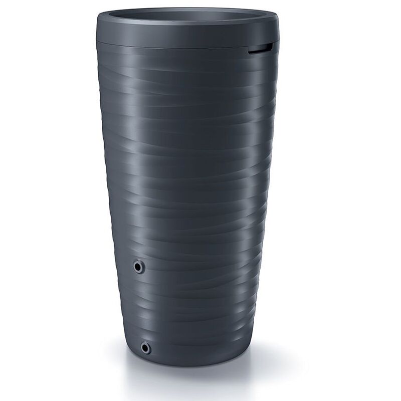 Baril de pluie 240L Baril de pluie en plastique Maze de couleur anthracite 59,3 (l) x 59,3 (l) x 111 (h) cm